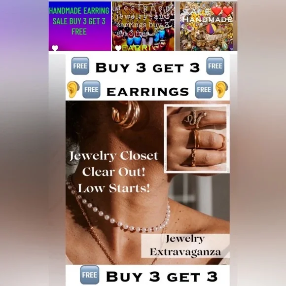 Rare gorgeous handmade jewelry earrings similar to modern streetwear -   NWT ❤️ - Picture 13 of 13